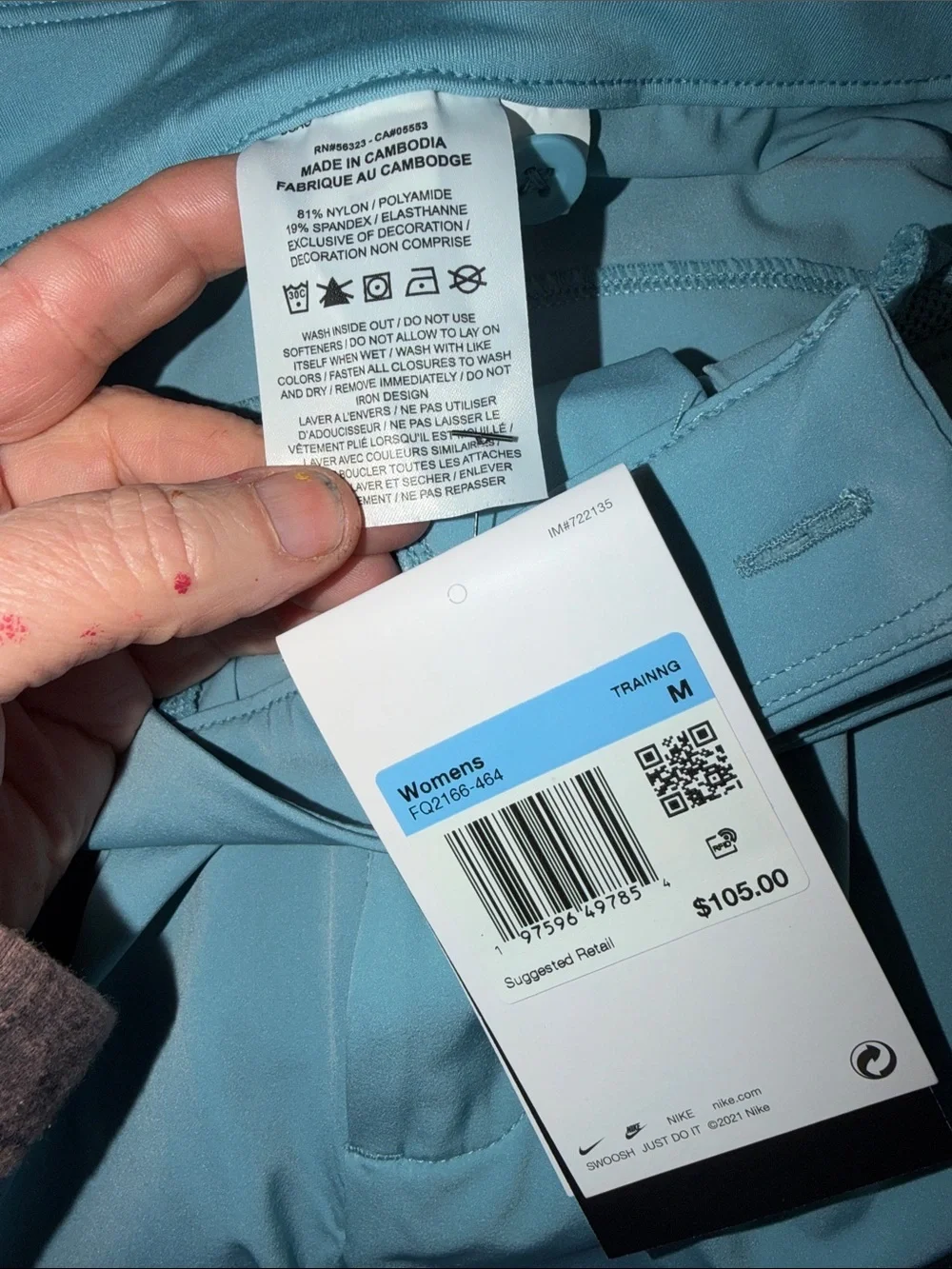 Nike Pale Blue Wide-Leg Golf/Active Pants